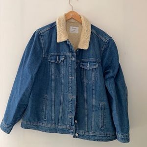 Faux  Shearling Jean Jacket